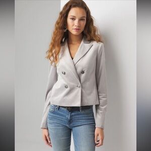 White House Black Market Light Gray Blazer